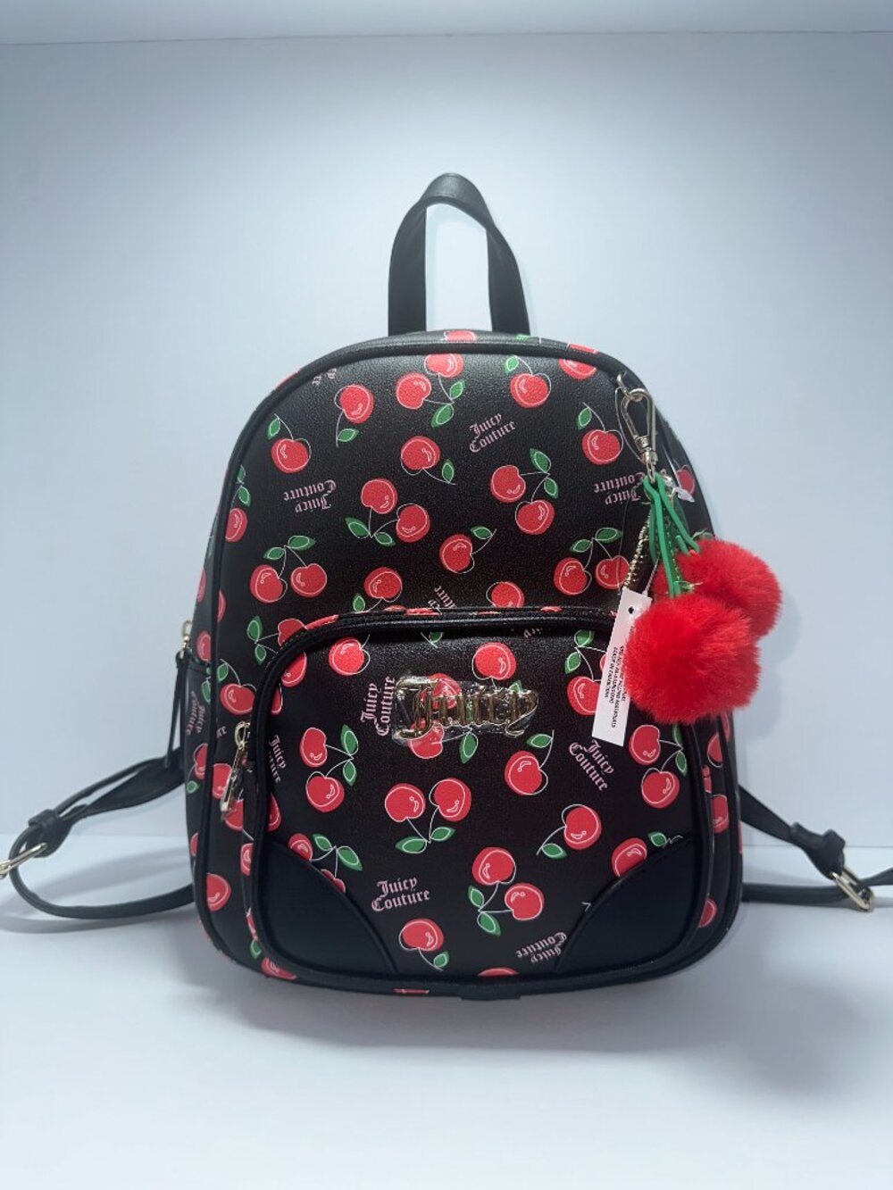 Juicy Couture Pink Cherry Backpack & Juicy Couture GOJI Pink Cherry Slippers set - Picture 5 of 5